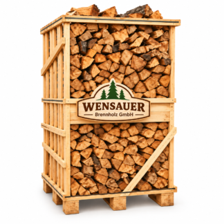Brennholz – Gemischte Harthölzer (40 cm) – 1 Palette (3,3 Kubikmeter) – PEFC-zertifiziert