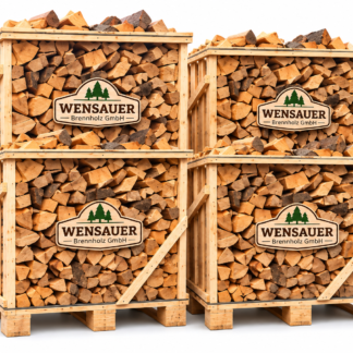 Brennholz – Gemischte Harthölzer (40 cm) – 4 Paletten (13,2 Ster) – PEFC-zertifiziert